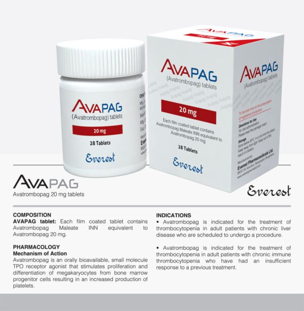 Purchase Doptelet (Avatrombopag) 20 mg tablet - effective treatment for thrombocytopenia