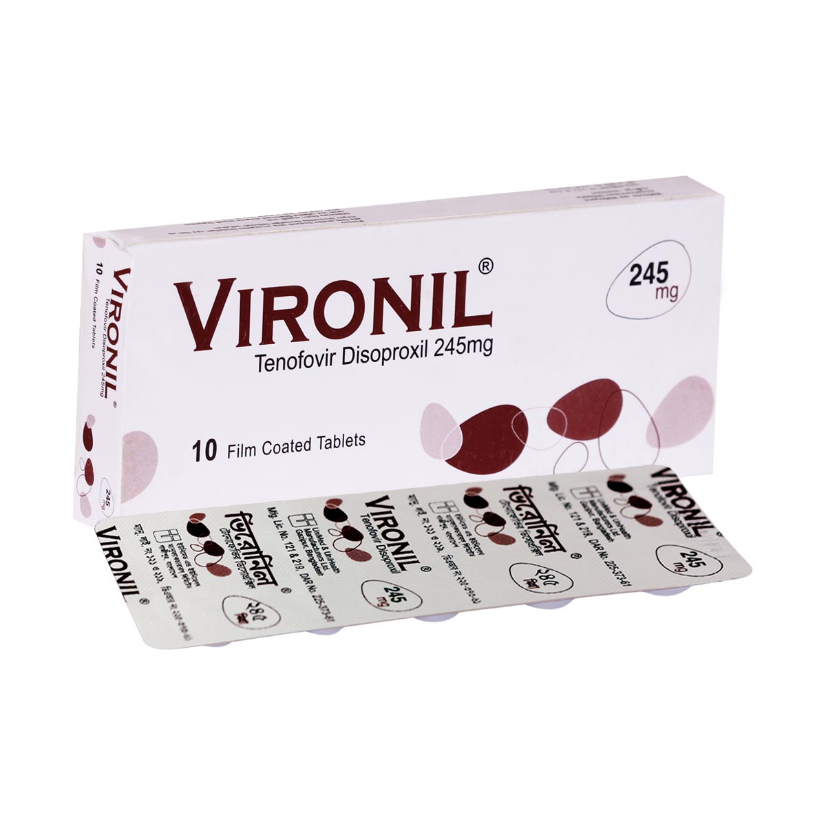 Vironil (Tenofovir Disoproxil Fumarate) 245mg
