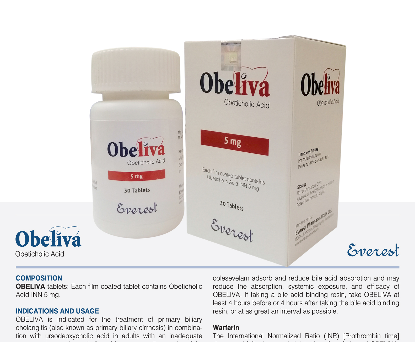 Obeliva (Obeticholic Acid) 5mg